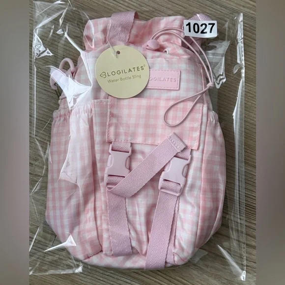 Blogilates Water Bottle Sling - Pink Gingham - Picture 10 of 10